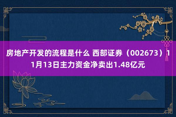 房地产开发的流程是什么 西部证券（002673）11月13日主力资金净卖出1.48亿元