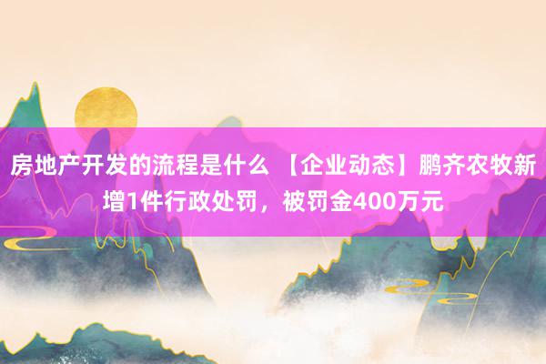 房地产开发的流程是什么 【企业动态】鹏齐农牧新增1件行政处罚，被罚金400万元