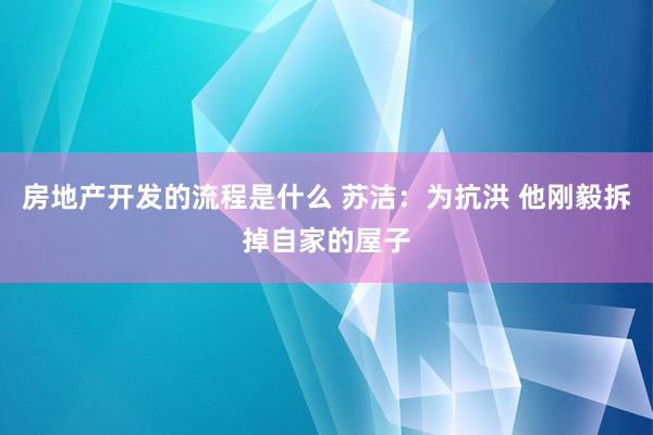 房地产开发的流程是什么 苏洁：为抗洪 他刚毅拆掉自家的屋子