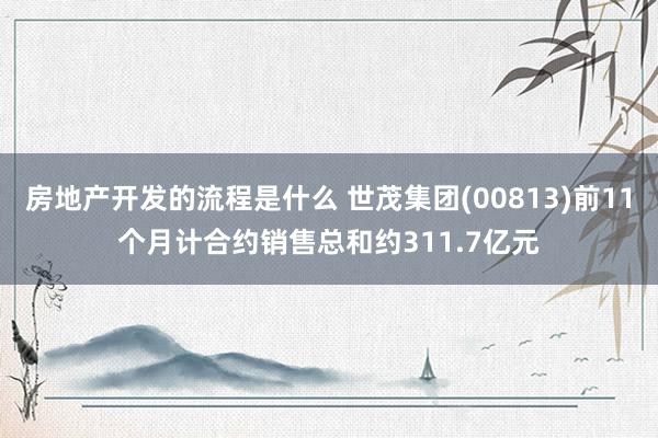 房地产开发的流程是什么 世茂集团(00813)前11个月计合约销售总和约311.7亿元