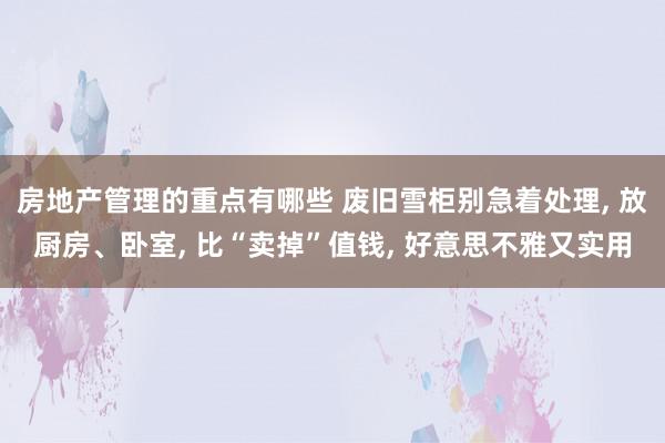 房地产管理的重点有哪些 废旧雪柜别急着处理, 放厨房、卧室, 比“卖掉”值钱, 好意思不雅又实用