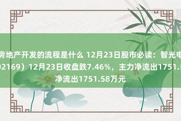 房地产开发的流程是什么 12月23日股市必读：智光电气（002169）12月23日收盘跌7.46%，主力净流出1751.58万元