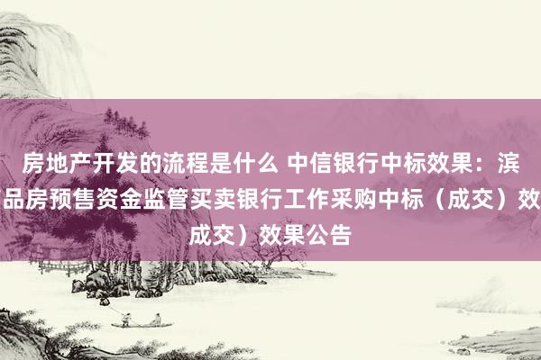 房地产开发的流程是什么 中信银行中标效果：滨州市商品房预售资金监管买卖银行工作采购中标（成交）效果公告