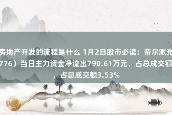 房地产开发的流程是什么 1月2日股市必读：帝尔激光（300776）当日主力资金净流出790.61万元，占总成交额3.53%