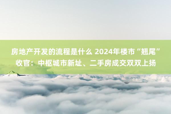 房地产开发的流程是什么 2024年楼市“翘尾”收官：中枢城市新址、二手房成交双双上扬