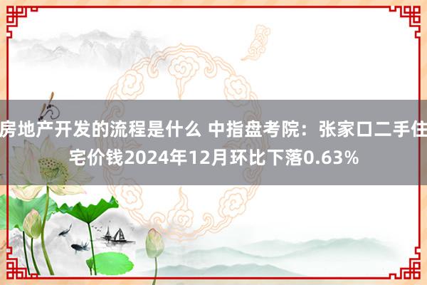 房地产开发的流程是什么 中指盘考院：张家口二手住宅价钱2024年12月环比下落0.63%