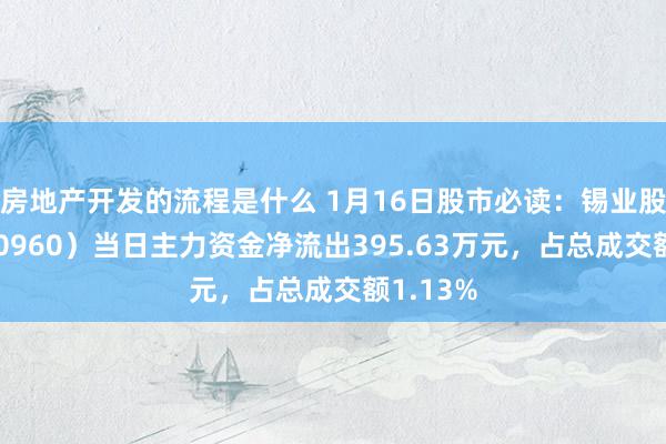 房地产开发的流程是什么 1月16日股市必读：锡业股份（000960）当日主力资金净流出395.63万元，占总成交额1.13%