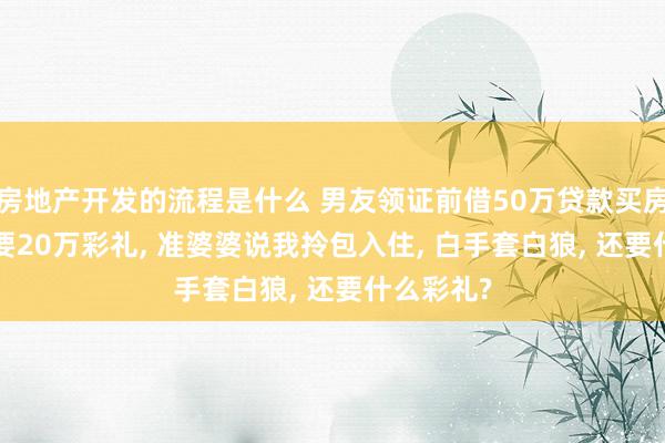 房地产开发的流程是什么 男友领证前借50万贷款买房, 我爸妈要20万彩礼, 准婆婆说我拎包入住, 白手套白狼, 还要什么彩礼?