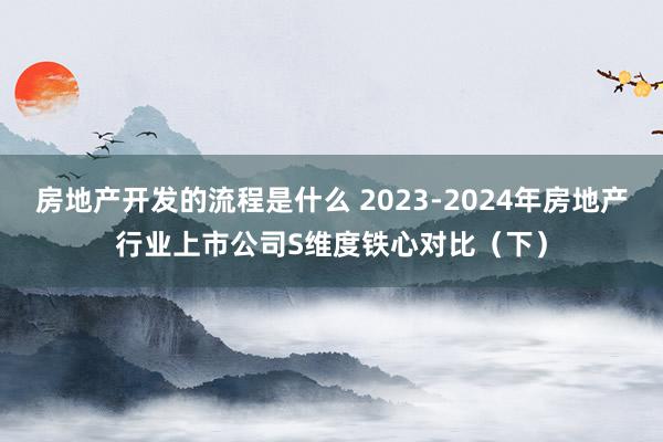 房地产开发的流程是什么 2023-2024年房地产行业上市公司S维度铁心对比（下）