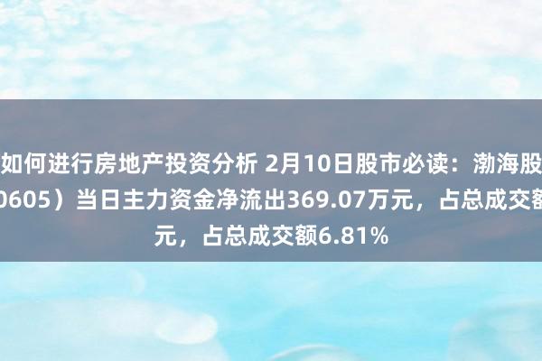 如何进行房地产投资分析 2月10日股市必读：渤海股份（000605）当日主力资金净流出369.07万元，占总成交额6.81%