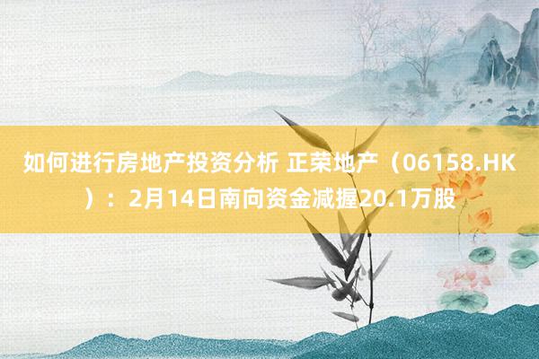 如何进行房地产投资分析 正荣地产（06158.HK）：2月14日南向资金减握20.1万股