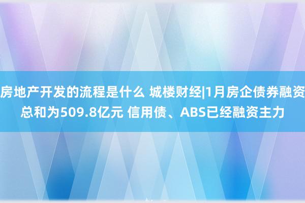 房地产开发的流程是什么 城楼财经|1月房企债券融资总和为509.8亿元 信用债、ABS已经融资主力