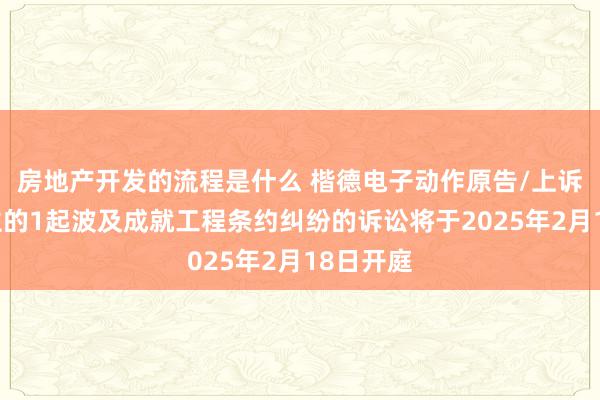 房地产开发的流程是什么 楷德电子动作原告/上诉东说念主的1起波及成就工程条约纠纷的诉讼将于2025年2月18日开庭