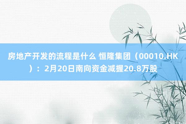 房地产开发的流程是什么 恒隆集团（00010.HK）：2月20日南向资金减握20.8万股