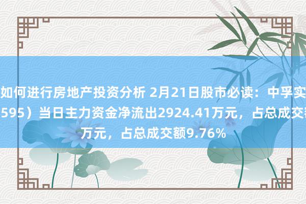 如何进行房地产投资分析 2月21日股市必读：中孚实业（600595）当日主力资金净流出2924.41万元，占总成交额9.76%