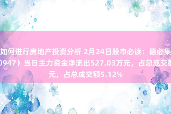 如何进行房地产投资分析 2月24日股市必读：德必集团（300947）当日主力资金净流出527.03万元，占总成交额5.12%