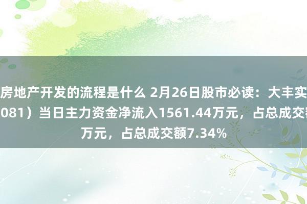 房地产开发的流程是什么 2月26日股市必读：大丰实业（603081）当日主力资金净流入1561.44万元，占总成交额7.34%